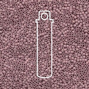 Miyuki Delica DB379 11/0 beads in Matte Metallic Old Rose1.6mmX1.5mm approximately 7.2 gm tube