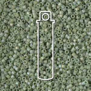 Miyuki Delica DB2310 Frost Opaque Rainbow Kiwi 11/0 beads in 1.6mmX1.5mm approximately 7.2 gm tube